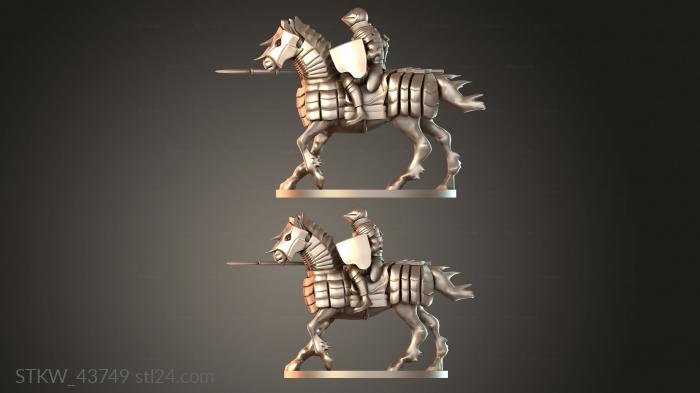 Military figurines (Cavalier, STKW_43749) 3D models for cnc