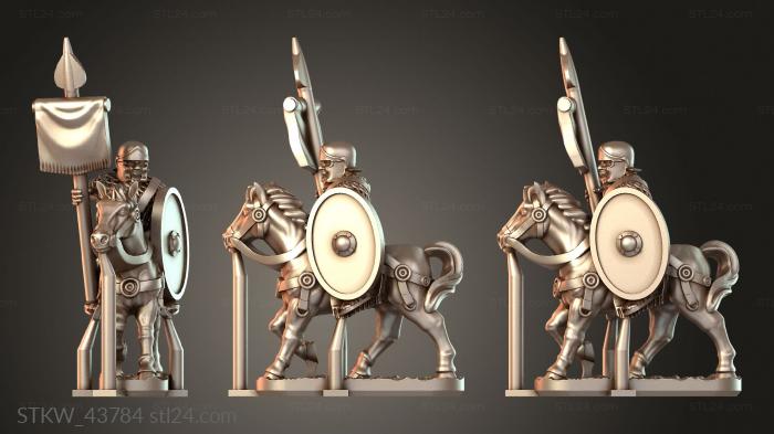 Military figurines (Cavalry Captain, STKW_43784) 3D models for cnc