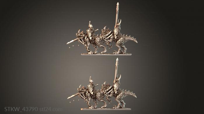Military figurines (Cavalry Elf Banner, STKW_43790) 3D models for cnc