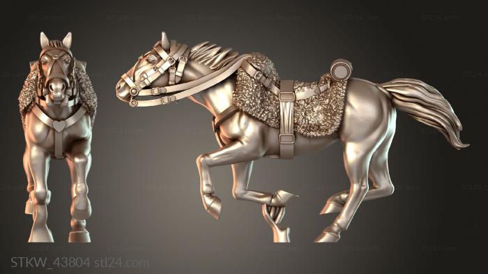 Military figurines (Cavalry Horses Hgalopfut Vanguard, STKW_43804) 3D models for cnc
