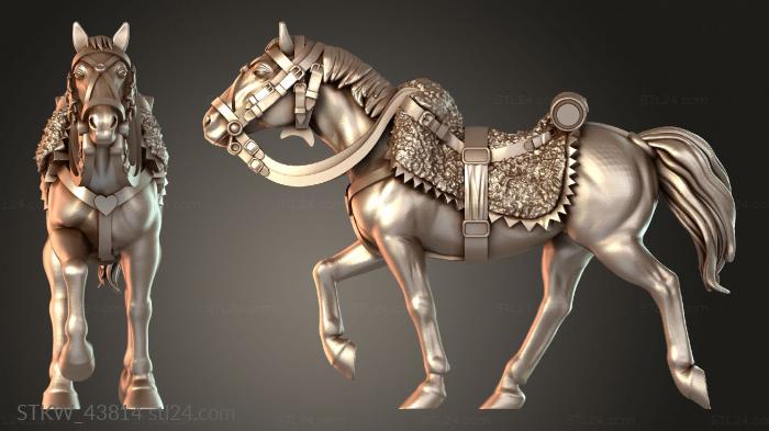 Military figurines (Cavalry Horses Vk, STKW_43814) 3D models for cnc
