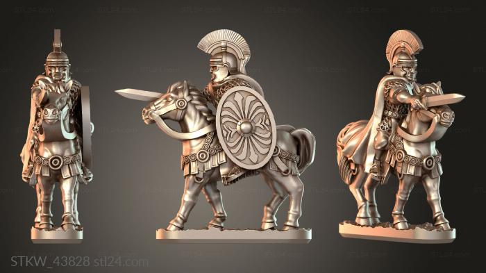 Military figurines (Cavalry Optio Standard, STKW_43828) 3D models for cnc