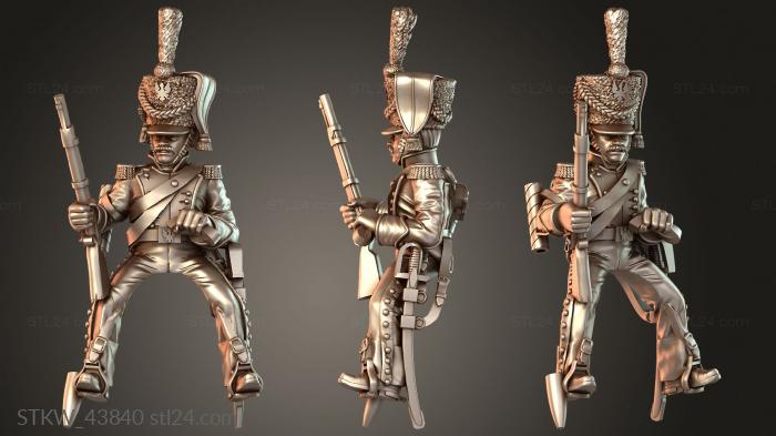 Military figurines (Cavalry Uhlans Elite Company Valor, STKW_43840) 3D models for cnc