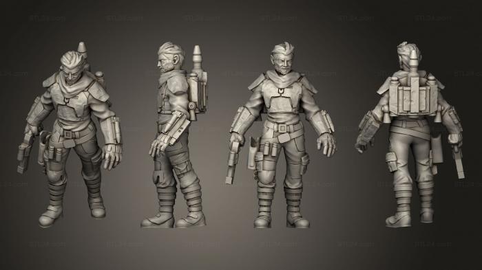 Military figurines (cobb pistol, STKW_4386) 3D models for cnc