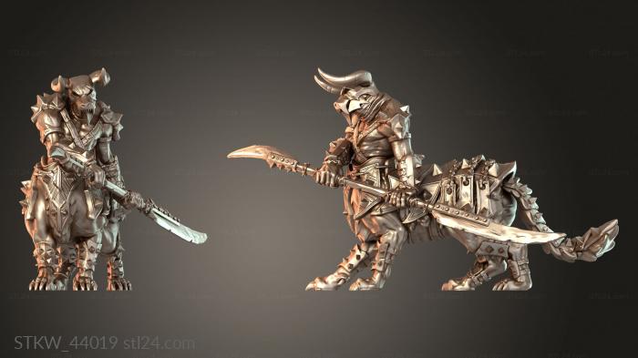 Military figurines (CENTAUR ARCHER FEMALE, STKW_44019) 3D models for cnc