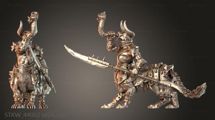 Military figurines (CENTAUR STRIPED MUSICIAN, STKW_44052) 3D models for cnc