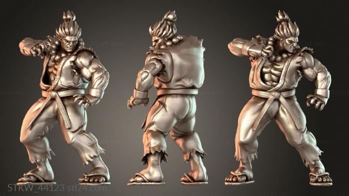 Military figurines (Challengers Akuma Fearsome, STKW_44123) 3D models for cnc