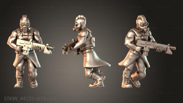 Military figurines (Chaotic Renegade Horde Armed, STKW_44233) 3D models for cnc