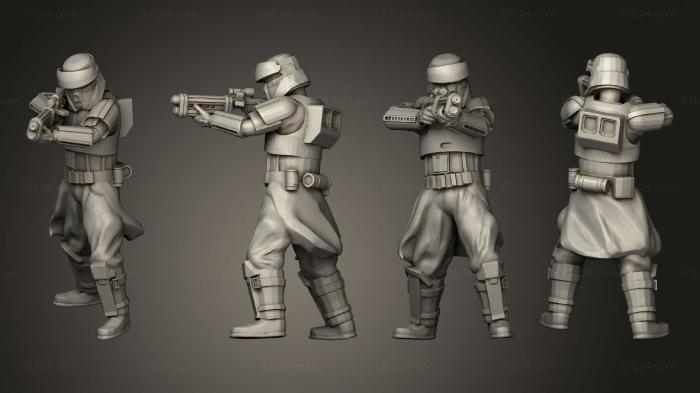 Military figurines (Combat Beachtrooper 2 with Cloth, STKW_4427) 3D models for cnc