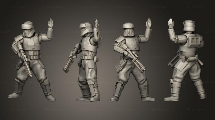 Military figurines (Combat Beachtrooper Commander, STKW_4428) 3D models for cnc