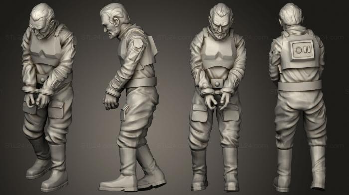Military figurines (Combat Captured Pilot 1, STKW_4429) 3D models for cnc