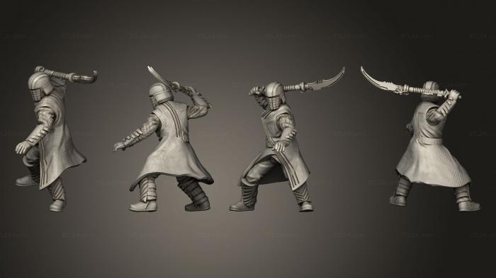 Military figurines (Combat Dark Warrior Scythe, STKW_4432) 3D models for cnc