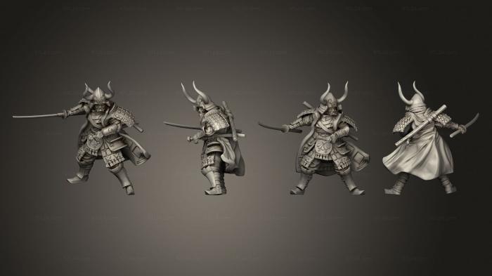 Military figurines (Combat Feudal Wars Kage Otosan, STKW_4437) 3D models for cnc