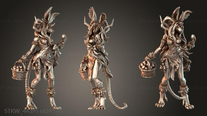 Military figurines (Chisa Fateweaver Easter and Naughty Bunny – Enchanted Trickster Weaver, STKW_44395) 3D models for cnc