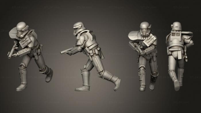 Military figurines (Combat Heavy Trooper 4, STKW_4442) 3D models for cnc