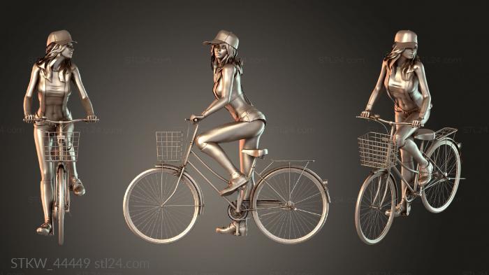 Civilian People Modern Female Cyclist