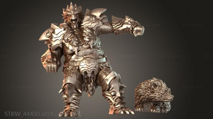 Military figurines (Clan Chieftain, STKW_44450) 3D models for cnc