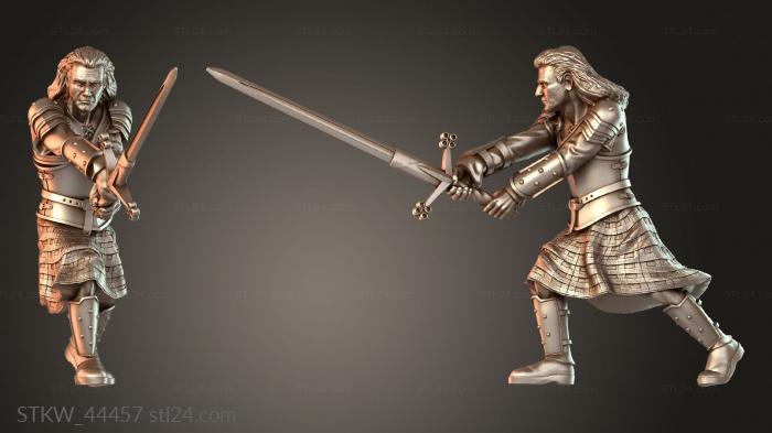 Military figurines (Clansman Armored, STKW_44457) 3D models for cnc