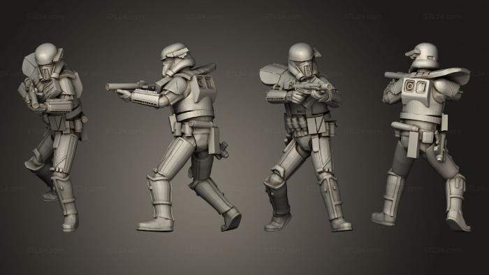 Статуэтки военные (Боевой Некро-солдат 1, STKW_4463) 3D модель для ЧПУ станка