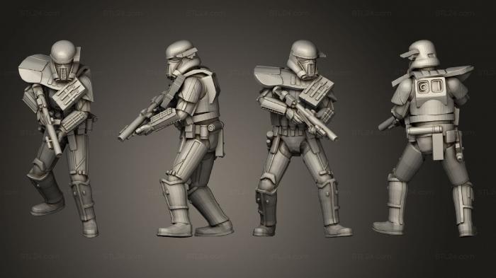 Статуэтки военные (Боевой Некро-солдат 3, STKW_4464) 3D модель для ЧПУ станка