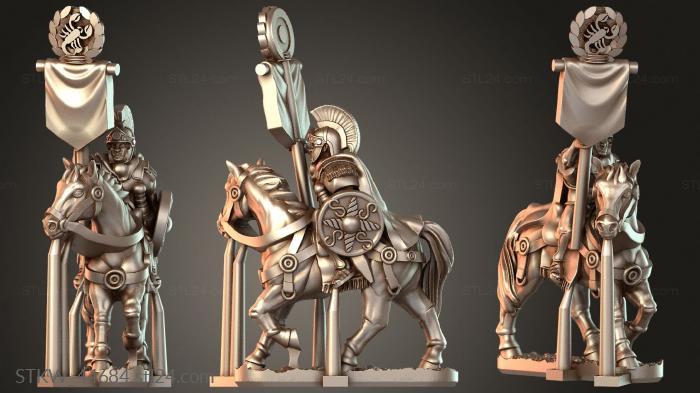 Military figurines (Command Vexillarius Standard Bearer, STKW_44684) 3D models for cnc