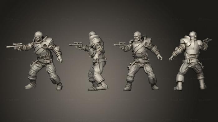 Military figurines (Combat Partisan 1, STKW_4469) 3D models for cnc