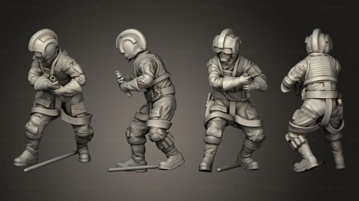 Статуэтки военные (Боевой ас блудного сына в шлеме, STKW_4475) 3D модель для ЧПУ станка