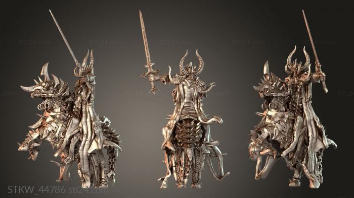 Military figurines (Corrupted Dark Rider, STKW_44786) 3D models for cnc