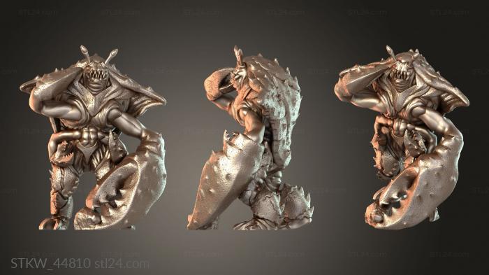 Military figurines (Crabfolk Marine, STKW_44810) 3D models for cnc