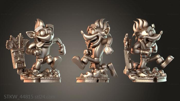 Crash Bandicoot with Aku Chibi