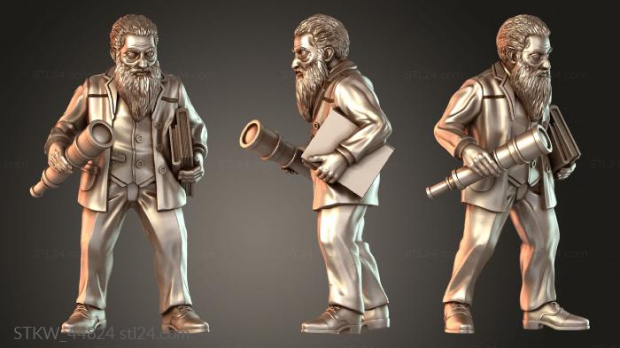Military figurines (Creation Investigator Astronomer, STKW_44824) 3D models for cnc