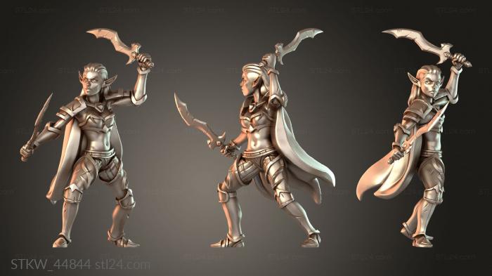 Creatures Assassin Elf Scimitar