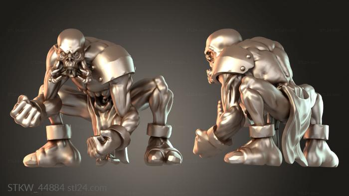 Military figurines (Crimson Kings Ghoul Grinning, STKW_44884) 3D models for cnc