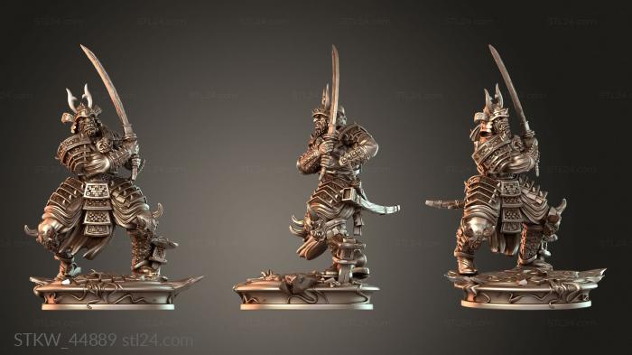 Military figurines (Crippled God Samurai Ruthless, STKW_44889) 3D models for cnc