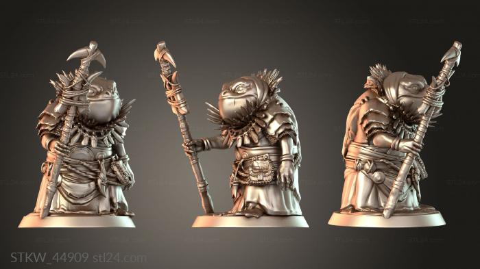 Military figurines (Croaker Stand Helm Fortified, STKW_44909) 3D models for cnc