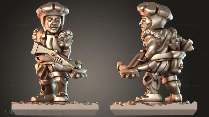 Military figurines (Crossbowman J Rugged, STKW_44944) 3D models for cnc