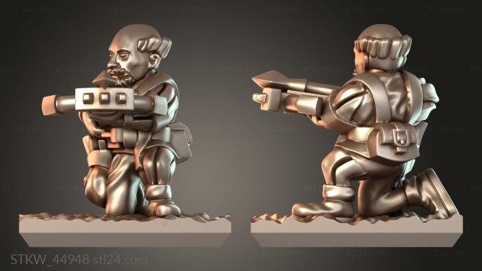 Military figurines (Crossbowman O Fortified, STKW_44948) 3D models for cnc