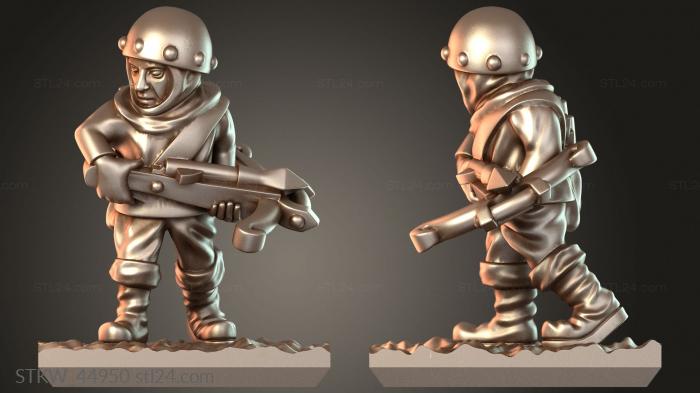 Military figurines (Crossbowman R Strategic, STKW_44950) 3D models for cnc
