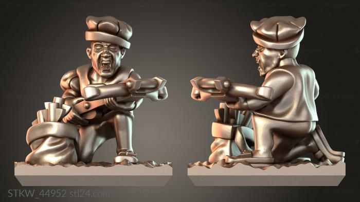 Military figurines (Crossbowman U Accurate, STKW_44952) 3D models for cnc