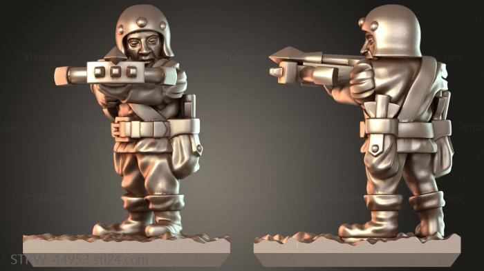 Military figurines (Crossbowman Y Veteran, STKW_44953) 3D models for cnc