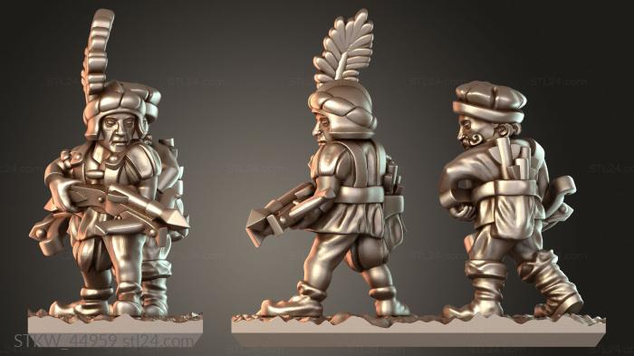 Military figurines (Crossbowmen H Tactical, STKW_44959) 3D models for cnc