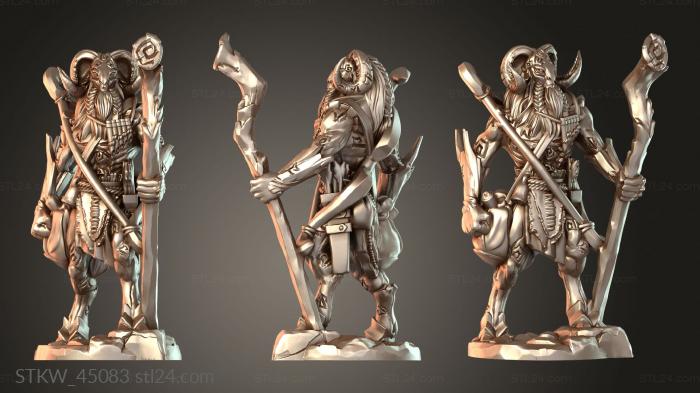 Military figurines (Cursed Faun Twisted, STKW_45083) 3D models for cnc