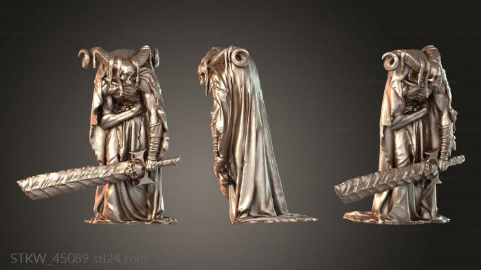 Military figurines (Cursed Monks Monk Grim, STKW_45089) 3D models for cnc