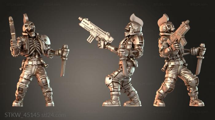 Military figurines (Cyber Skelepunk Vergardo Grimy, STKW_45145) 3D models for cnc
