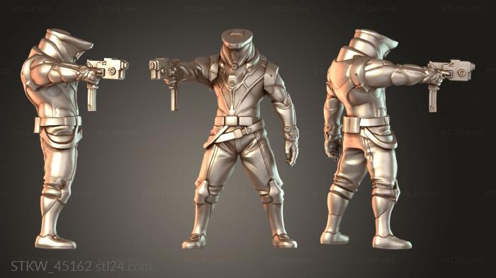 Military figurines (Cyberforge Tuba Rao Warden, STKW_45162) 3D models for cnc