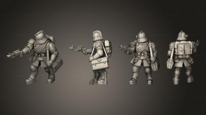 Military figurines (Command squad Medic, STKW_4517) 3D models for cnc