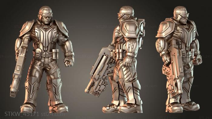 Cyberpunk Argatha Station Guard Shielded