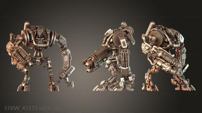 Military figurines (Cyberpunk Battle Droid Autonomous, STKW_45173) 3D models for cnc