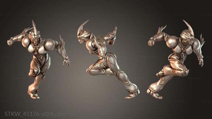 Cyberpunk Bio Techno Woman C Streamlined