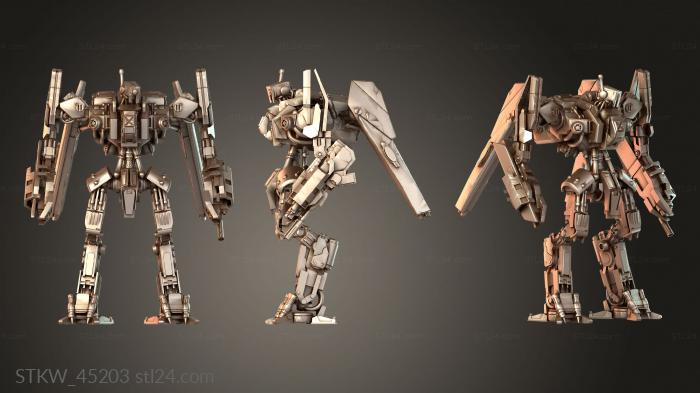 Cyberpunk FKMSA Battle Mech Falcon Unit Combat-Ready